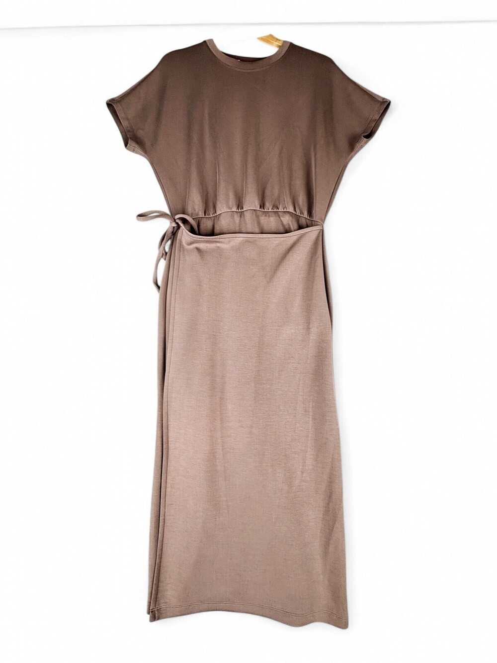 Spanx Tie-Waist Jersey Maxi Dress Size L — Brown